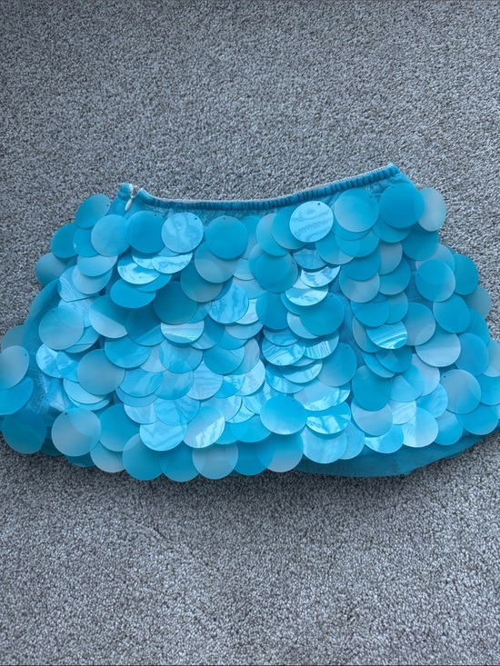 Dresses & Skirts - Aqua Sequin Circle Mini Skirt